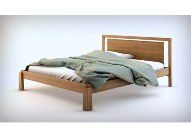 Sypialnia bukowa ROSE: łóżko w stylu modern