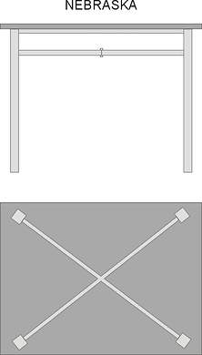 Stół Nebraska kwadratowy 120x120 cm