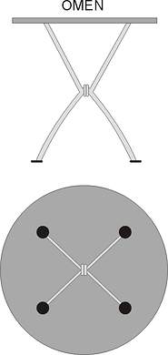 Stół Omen okrąg 70 cm