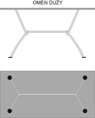 Stół Omen Duży prostokątny 120x80 cm