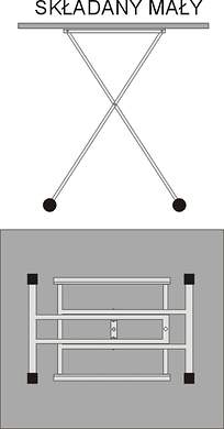 Stół Składany Mały kwadratowy 68x68 cm