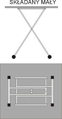 Stół Składany Mały kwadratowy 90x90 cm