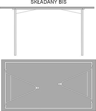 Stół składany BIS prostokąt 120x68 cm