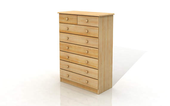 Komoda z drewna sosnowego Ejmil 2plus6
