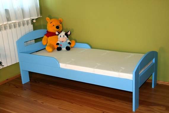 Torsten łóżko sosnowe dla dzieci 80x160, z materacem piankowym
