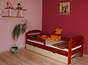 Kartuz Plus łóżko sosnowe z szufladą dla dzieci 80x180, z materacem kokosowym