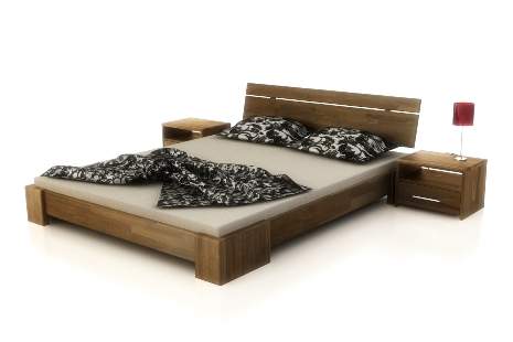 Bandal niskie łóżko z drewna bukowego, rozmiar 90x200