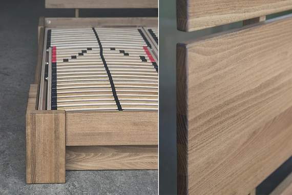 Bandal łóżko z pojemnikiem Mbox MAXI, z drewna bukowego, rozmiar 140x200