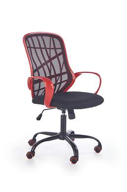 DESSERT fotel pracowniczny czerwono - czarny