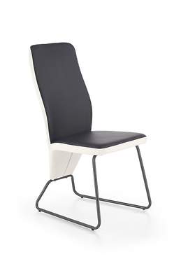 K300 krzesło tył - biały, przód - czarny, stelaż - super grey