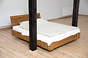 Zestaw: Beriet łóżko+2 szafki nocne z drewna bukowego lewitujące 140x200 cm