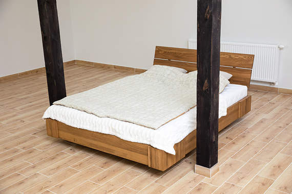 Ballega po LIFCIE -  łóżko bukowe lewitujące 140x200 cm