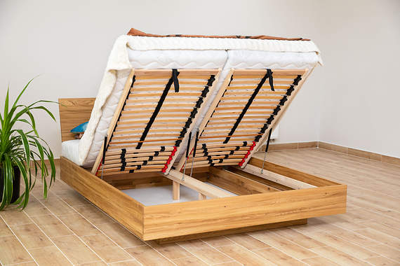 zestaw: BALLEGA_D, 180x200 cm, jako łoże z prawdziwego LITEGO DĘBU z szafkami nocnymi plus komoda