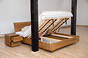 Zestaw bukowy: Beriet łóżko 160x200 z poj. pościel + 2 szafki nocne + komoda 120 cm