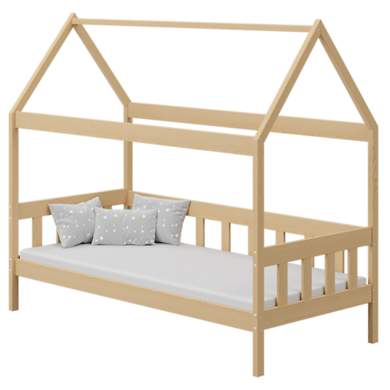 SZUWAREK domek dla dzieci 80x180 cm z drewna sosnowego z funkcją spania i zabawy