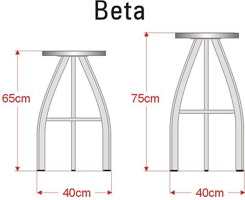 Hoker Berda: siedzisko tapicerowane wys. 65 cm