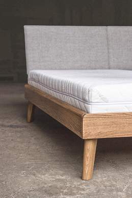 Lotar łoże zbudowane z litego drewna bukowego 120x200 cm, impregnacja szlachetnym woskiem