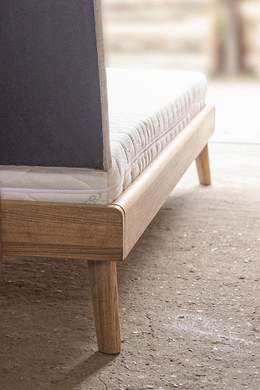 Lotar łoże zbudowane z litego drewna bukowego 180x200 cm, impregnacja szlachetnym woskiem