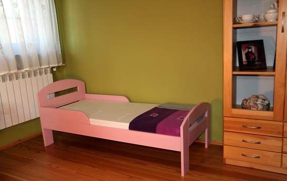 Tortuga łóżko sosnowe dla dzieci 80x160, z materacem piankowym