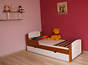 Boley łóżko sosnowe z szufladą dla dzieci 80x160, z materacem kokosowym i gryką