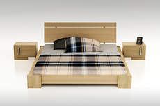 Uganda niskie łóżko z drewna bukowego, rozmiar 140x200