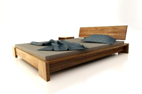 Uganda niskie łóżko z drewna bukowego, rozmiar 160x200