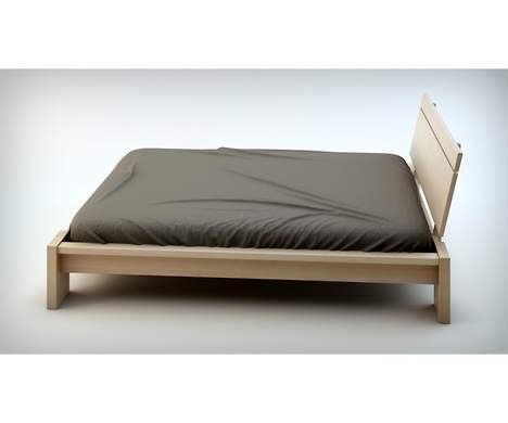 Uganda wysokie łóżko z drewna bukowego, rozmiar 160x200