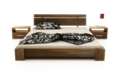 Bandal niskie łóżko z drewna bukowego, rozmiar 160x200