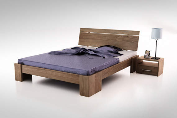 Bandal wysokie łóżko z drewna bukowego, rozmiar 140x200