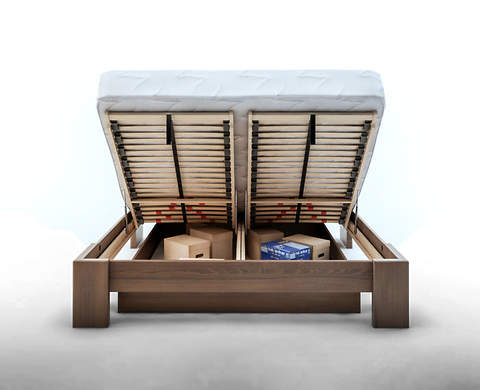 Bandal łóżko z pojemnikiem Mbox mini, z drewna bukowego, rozmiar 180x200