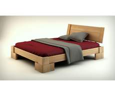 Vanes wysokie łóżko z drewna bukowego, rozmiar 160x200