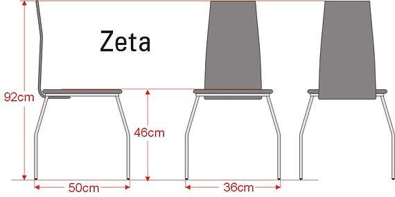 Krzesło Zeta tapicerowane