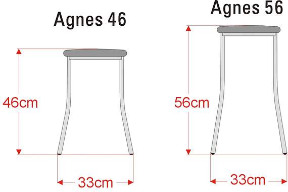 Taboret Agnes z siedziskiem z płyty meblowej