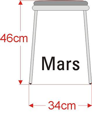 Taboret Mars z siedziskiem ze sklejki