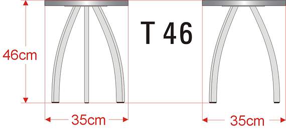 Taboret T46 z tapicerowanym siedziskiem