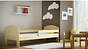 Mikel orzech - łóżko sosnowe dla dzieci 80x160 z materacem piankowym