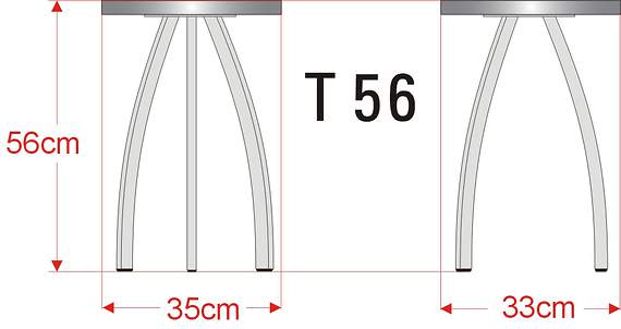 Taboret T56 z tapicerowanym siedziskiem