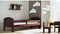Mikel wanilia - łóżko sosnowe dla dzieci 80x160 z materacem piankowym