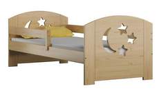 Merdok sosna lak. - łóżko sosnowe dla dzieci 80x160 z materacem piankowym