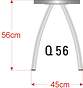 Taboret Q56 z siedziskiem z płyty meblowej