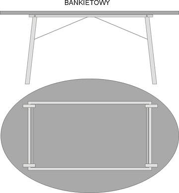 Stół Bankietowy składany owalny 140cm